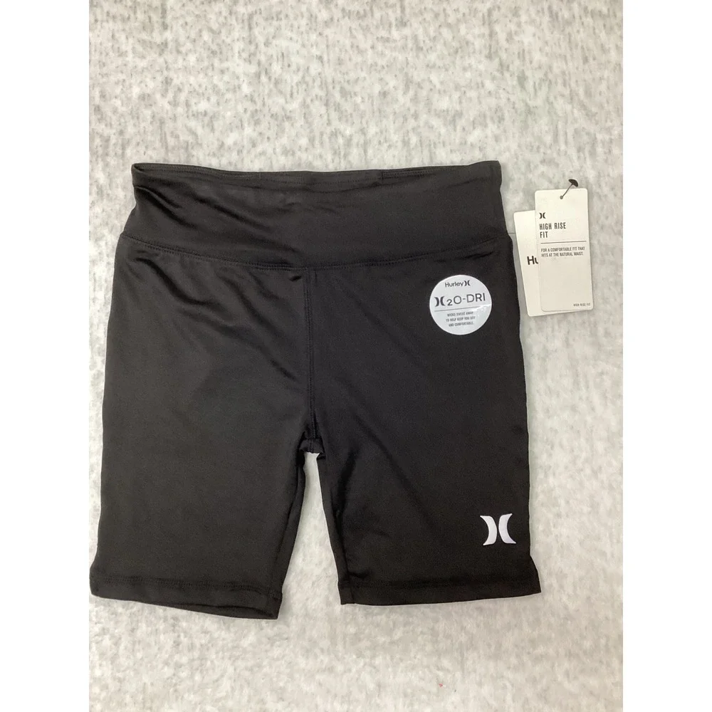 Hurley Girls Black‎ H2O-Dri High Rise Bike Shorts Size M 10-12 486666-023